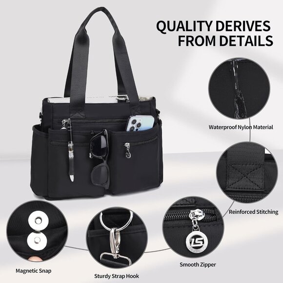 Large Tote Bag for Women, Waterproof Crossbody Purse With Multi Pockets, Shoulde - Picture 2 of 6